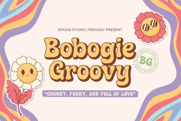 Bobogie Groovy Font for Retro Crafts and Product Labels