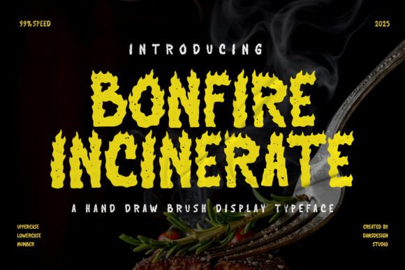Bonfire Incinerate Font: Bold Display Type for Web Design