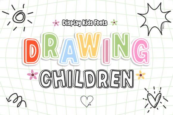 Drawing Children Font: A Playful Display Typeface for Editorial Design