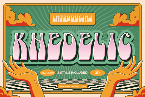 Khedelic Font: Retro Display Typography for Web Design