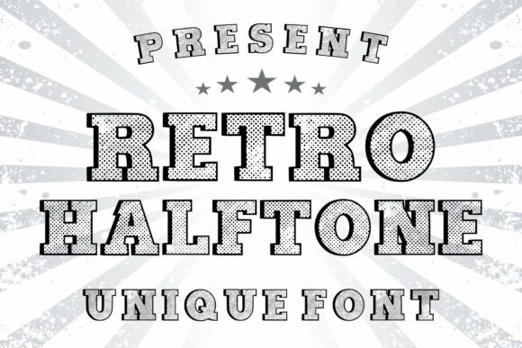 Retro Halftone Font: Adding Grunge Texture to Web Layouts