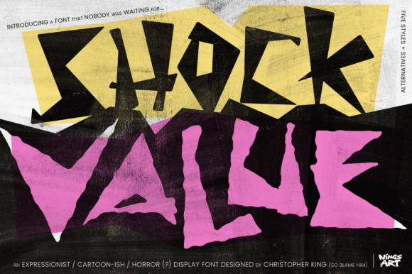 Shock Value Font: Bold Display Type for Craft Projects