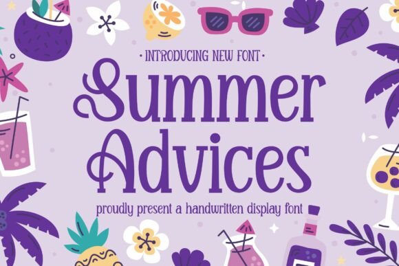 Summer Advices Font for Cheerful Handmade Crafts