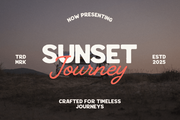 Sunset Journey Duo: A Display Font for Editorial Design