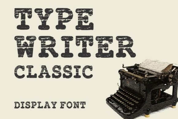 Type Writer Classic Font for Handmade Crafts