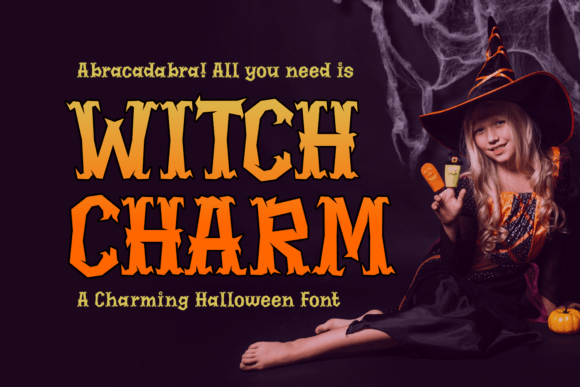 Witch Charm Font: Spooky Display Type for Crafters
